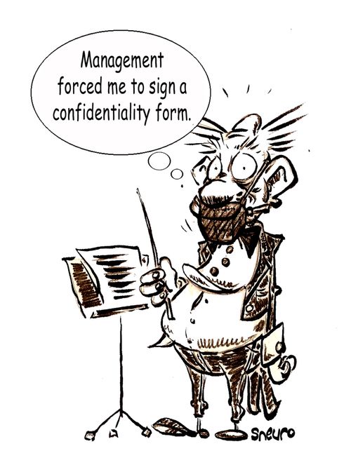 NAC Conductor: Management forced me to sign a confidentiality form.