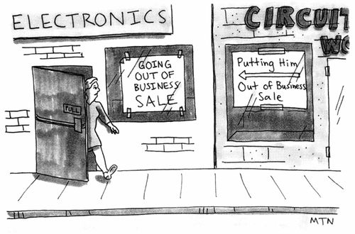 Electronics shop Going out of business sale.