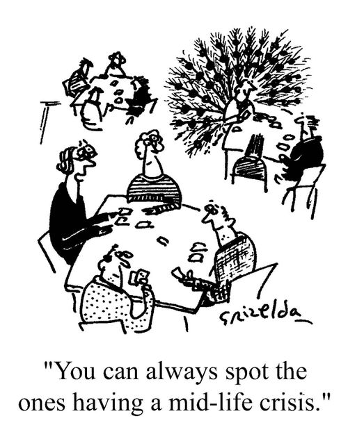 'You can always spot the ones having a mid-life crisis.'