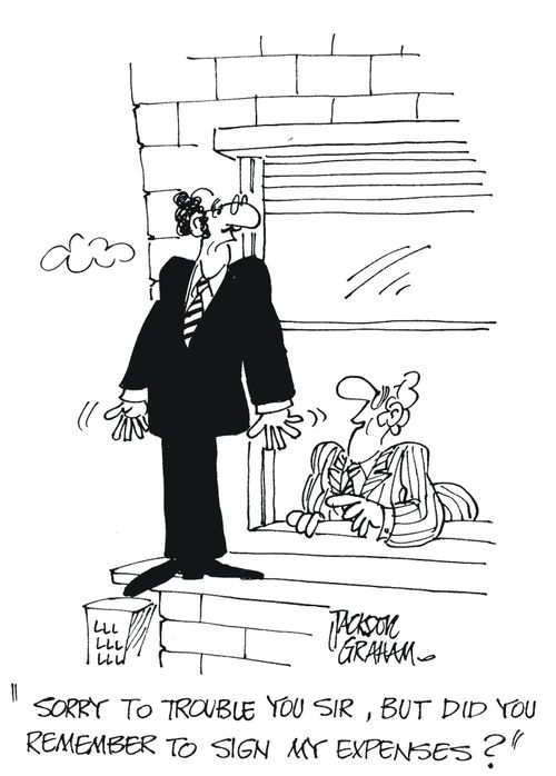'Sorry to trouble you , sir , but did you remember to sign my expenses ?'