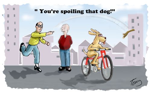 "You're spoiling that dog!"