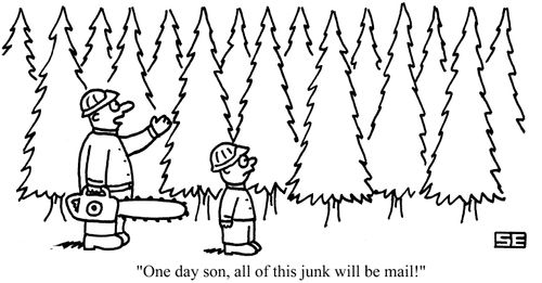 "One day son, all this junk will be mail!"