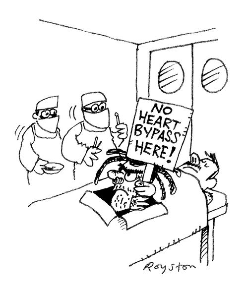 'No heart bypass' protester in mans chest