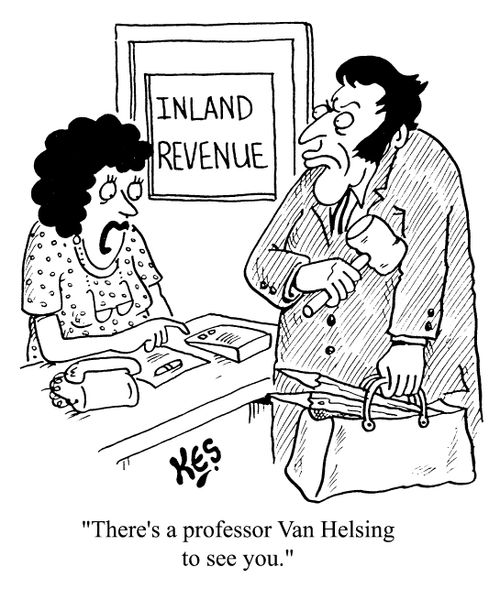 "There's a professor Van Helsing to see you"
