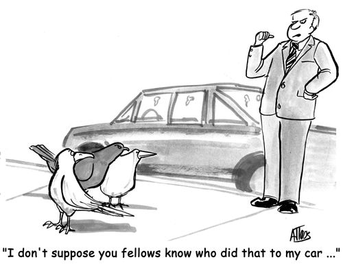'I don't suppose you fellows know who did that to my car ...'