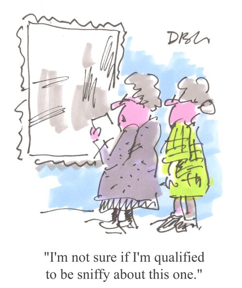'I'm not sure if I'm qualified to be sniffy about this one.'