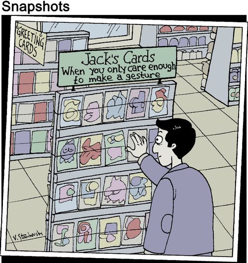 Jack's Cards - When you only care enough to make a gesture.