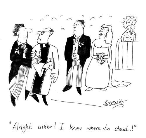 'Alright usher! I know where to stand...!'