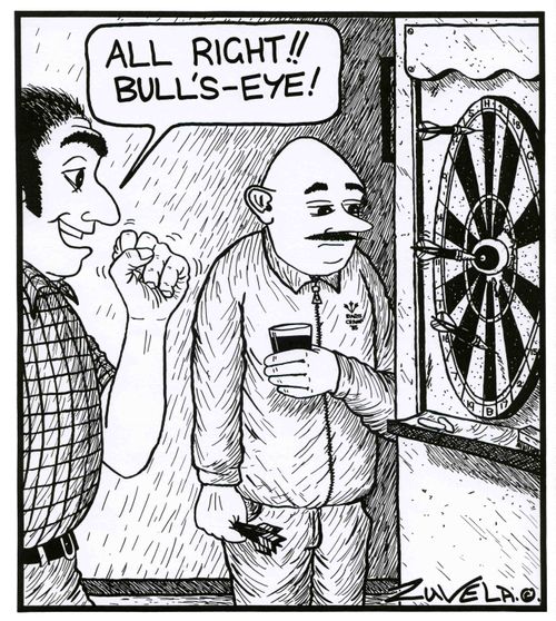 'All right!! Bull's-eye!'