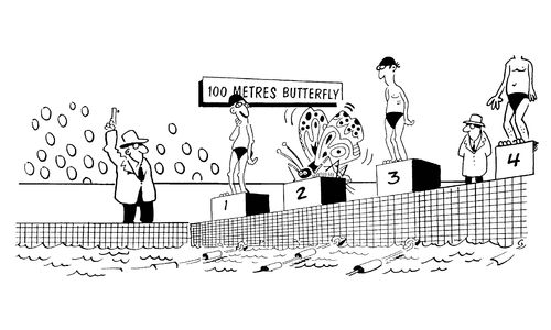 100 metres butterfly.