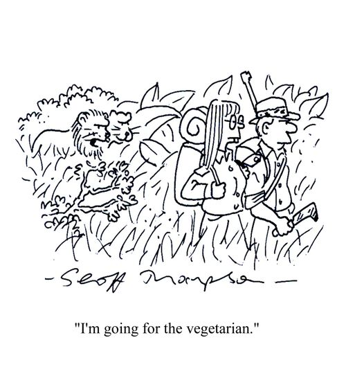 'I'm going for the vegetarian.'