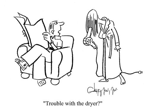 'Trouble with the dryer?'