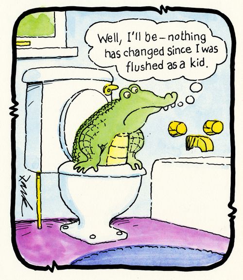 'Well, I'll be - nothing has changed since I was flushed as a kid.'