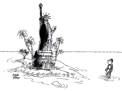Desert Island Statue of Liberty.