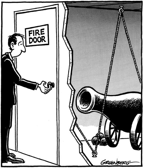 Fire door.