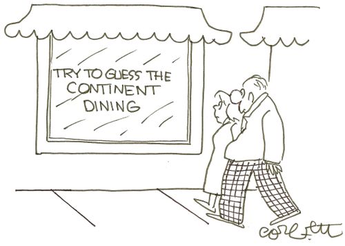 Try to guess the continent dining...