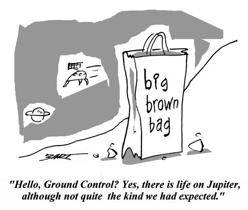 'Hello, Ground Control? Yes, there is life on Jupiter, although not quite the kind we had expected.'