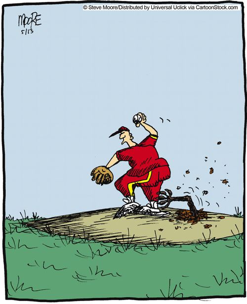 Pitching problems.