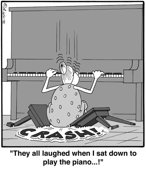 'They all laughed when I sat down to play the piano...!'