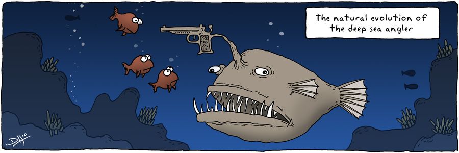 The natural evolution of the deep sea angler.