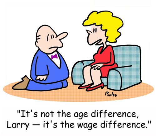 'It's not the age difference, Larry - it's the wage difference.'