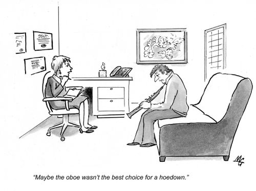 'Maybe the Oboe wasn't the best choice for a hoedown.'