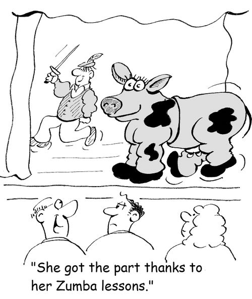 'She got the part thanks to her Zumba lessons.'