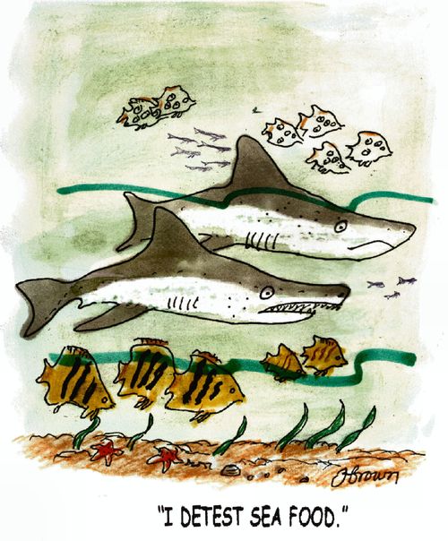 'I detest sea food.'
