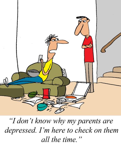 'I don't know why my parents are depressed. I'm here to check on them all the time.'