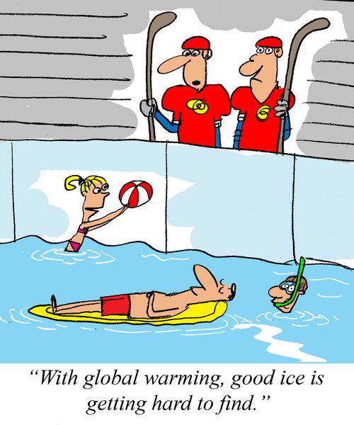'With global warming, good ice is getting hard to find.'