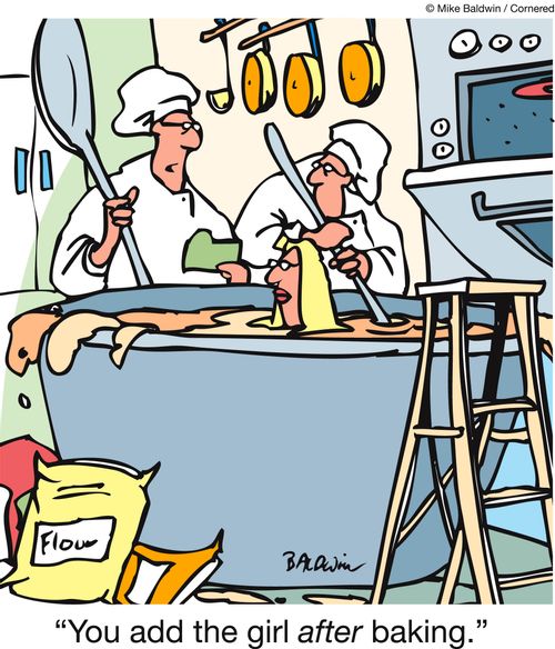 'You add the girl after baking.'