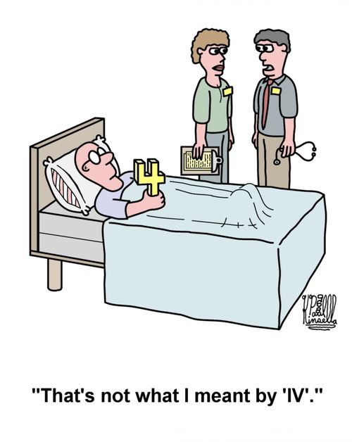 'That's not what I meant by 'IV'.'