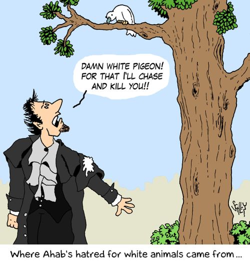 Where Ahab's hatred for white animals came from...