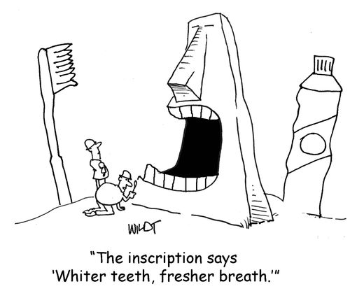 'The inscription says 'Whiter teeth, fresher breath.''