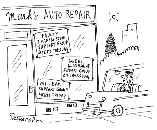 Support groups for car repairs.