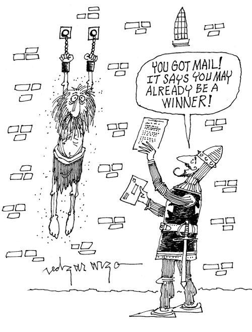 'You got mail! It says you may already be a winner!'