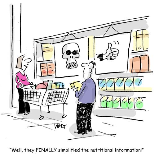 'Well, they finally simplified the nutritional information!'