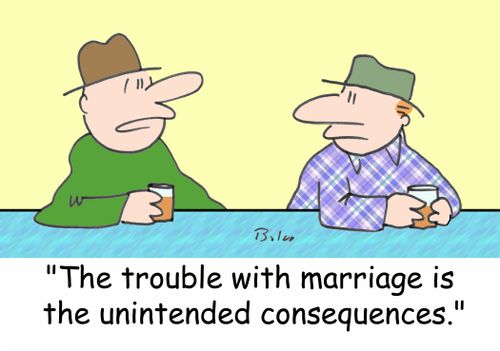 'The trouble with marriage is the unintended consequences.'