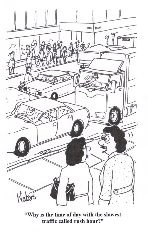 'Why is the time of day with the slowest traffic called rush hour?'