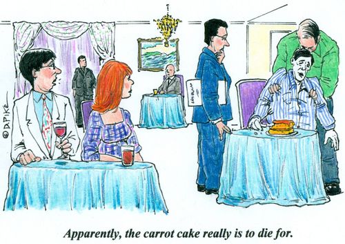 'Apparently, the carrot cake really is to die for.'