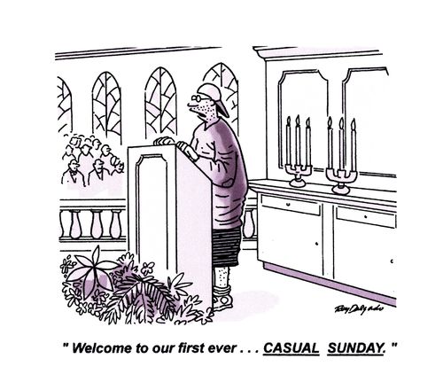 'Welcome to our first ever... Casual Sunday.'