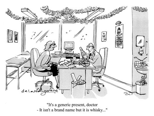 "It's a generic present Doctor - it isn't a brand name, but it is whisky."