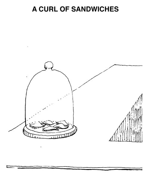 A curl of sandwiches
