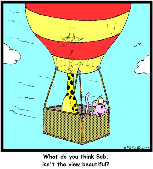 "What do you think Bob, isn't the view beautiful?"