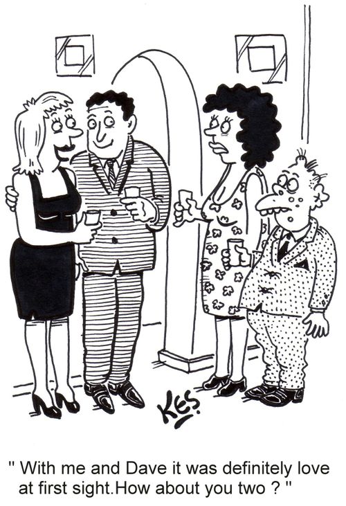 'With me and Dave it was definitely love at first sight. How about you two?'