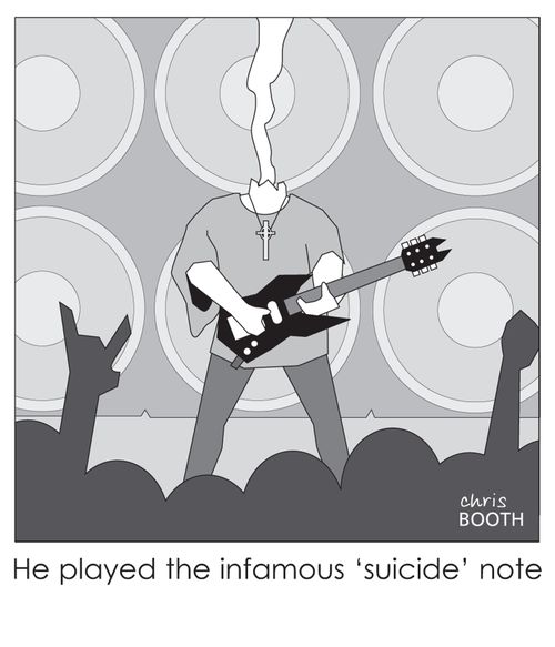 He played the infamous suicide note.