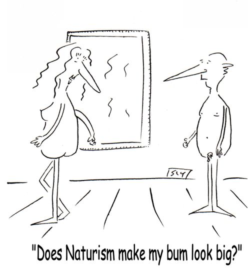 'Does Naturism make my bum look big?'