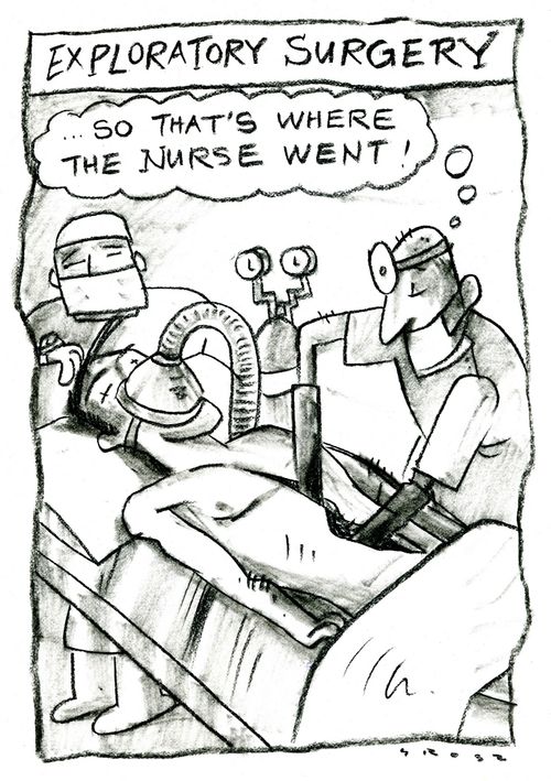 Exploratory Surgery: 'So that's where the nurse went!'
