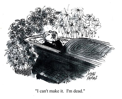 'I can't make it.  I'm dead.'