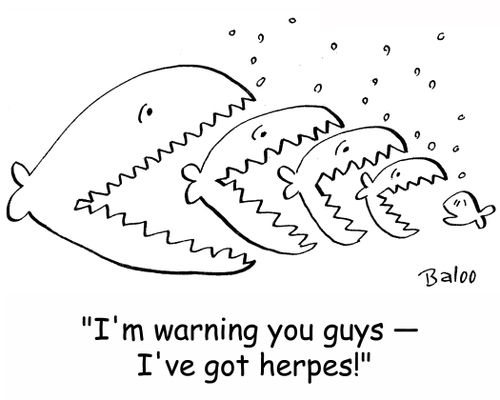 'I'm warning you guys -- I've got herpes!'